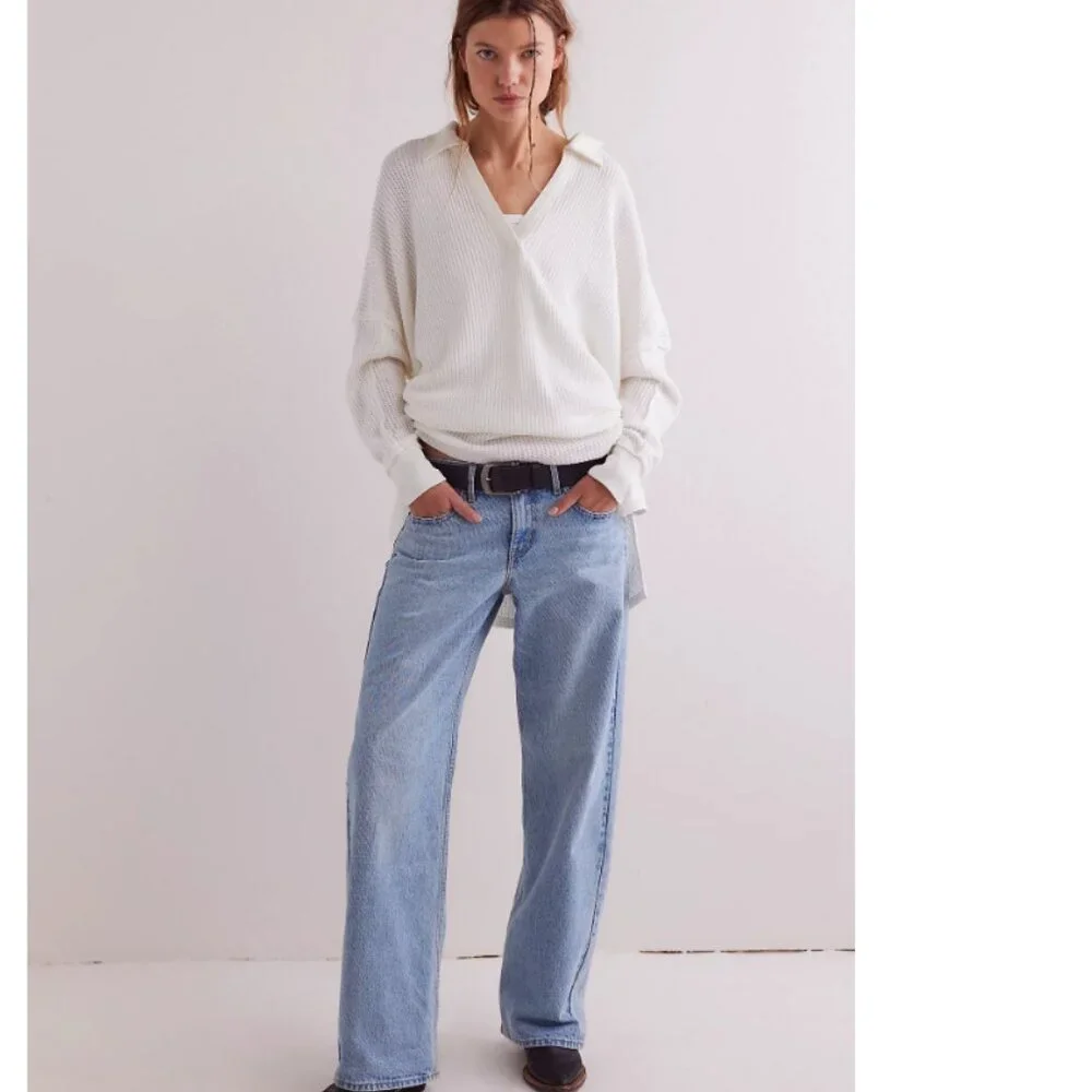 FREE PEOPLE We The Free Travis Polo/Ivory 252